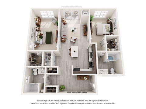 Crosswinds - 2 Bed / 2 Bath floorplan